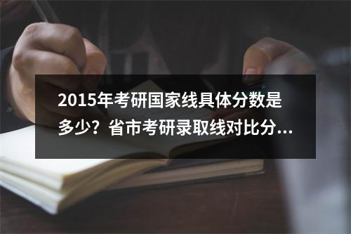 2015年考研国家线具体分数是多少？省市考研录取线对比分析