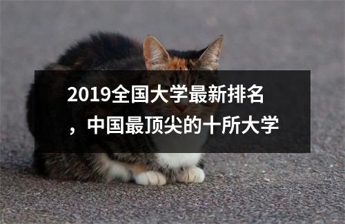 2019全国大学最新排名，中国最顶尖的十所大学