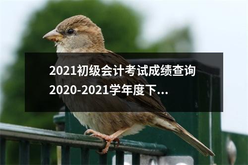 2021初级会计考试成绩查询 2020-2021学年度下学期期末成绩查询