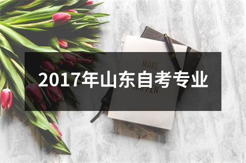 2017年山东自考专业