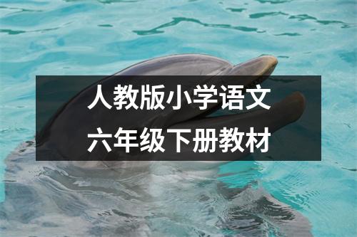 人教版小学语文六年级下册教材