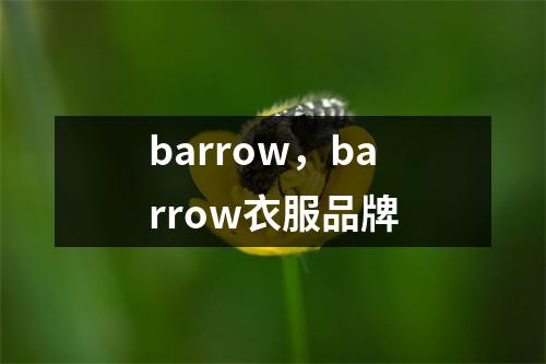 barrow，barrow衣服品牌