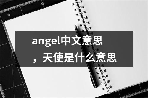 angel中文意思，天使是什么意思