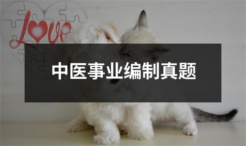 中医事业编制真题