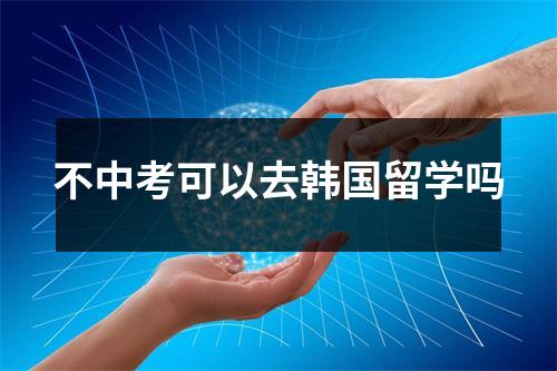 不中考可以去韩国留学吗
