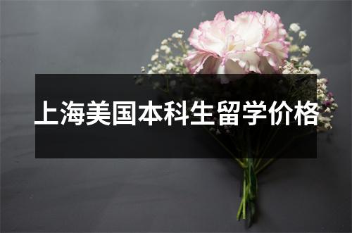 上海美国本科生留学价格