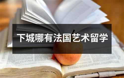 下城哪有法国艺术留学