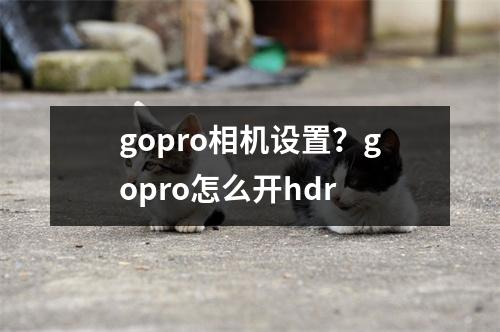 gopro相机设置？gopro怎么开hdr
