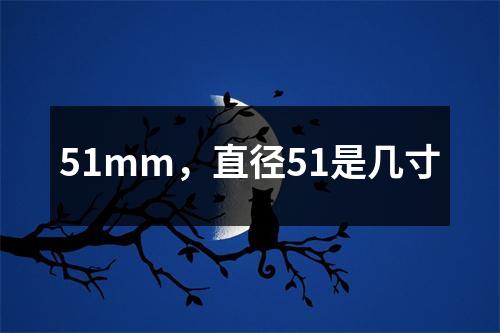 51mm，直径51是几寸