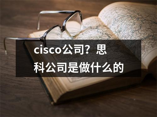 cisco公司？思科公司是做什么的