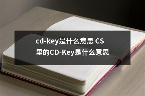 cd-key是什么意思 CS里的CD-Key是什么意思