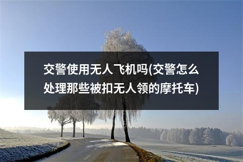 交警使用无人飞机吗(交警怎么处理那些被扣无人领的摩托车)
