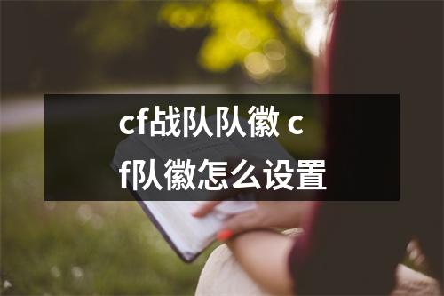 cf战队队徽 cf队徽怎么设置