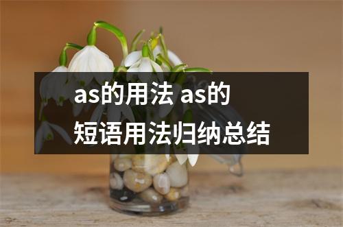 as的用法 as的短语用法归纳总结